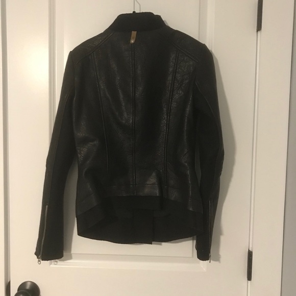 NWOT Mackage Suede&Leather Waterfall Collar Jacket - Picture 8 of 9